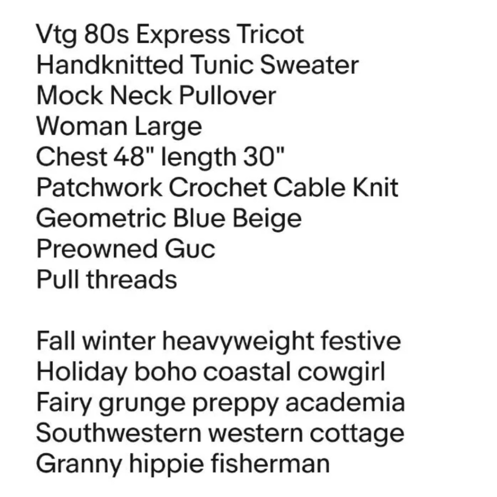 Express Tricot 3d Handknitted Patchwork Sweater L… - image 8